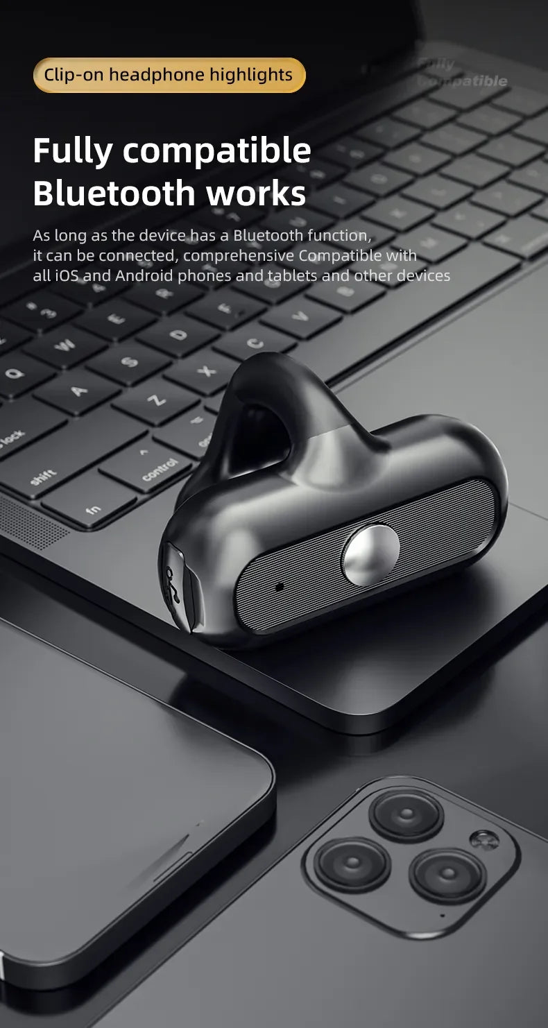 2023 New Wireless Audio Headphones, TWS Microphone, Invisible, Sports, Mini, Stereo, Mono, Ear Hanger, Music, Only One Headset