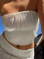 Women's Ruched Long Sleeve T-shirt, Female White Blouses, Skinny Cropped Bottoming Shirt, Y2K Top Clothes, Casual Fashion, Autum