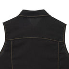 Women's Color Contrasting Stitch Collar Single breasted Straight Tank Top Long Fold Belt Bermuda Shorts Summer New Pants