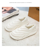 Slippers for Men Add Velvet Heel Covering Non-Slip Wear-resistant Waterproof Couple Women Home Shoes Shoes for Men Warm New