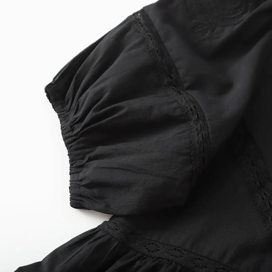 Women's Shirt Fashion Simple Short Sleeve Embroidered Romantic Style Summer New Style Shirt