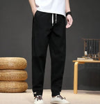 Trousers Skinny Autumn And Winter Plain Male Sports Pants Slim Cropped Men's Sweatpants Tights Aesthetic Hot Aesthetic Hot Loose