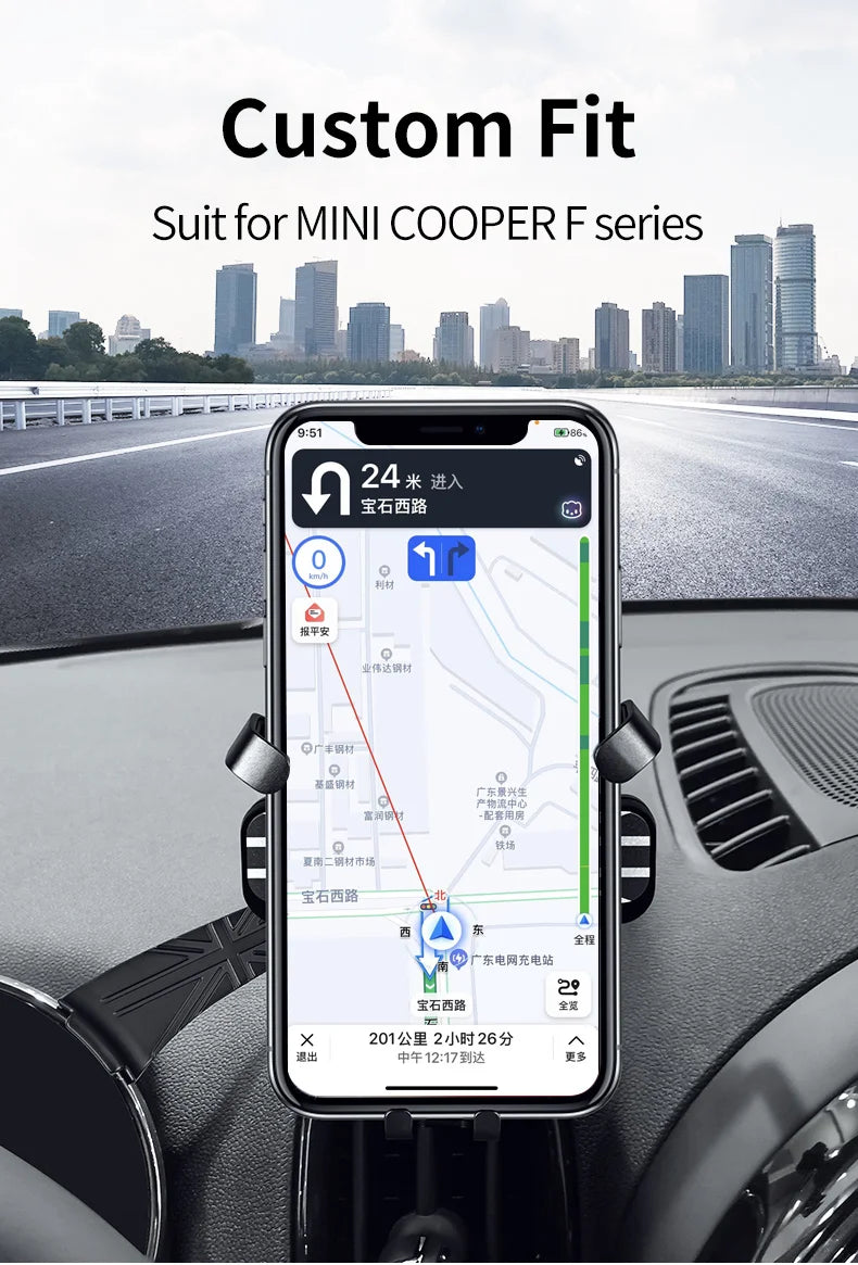 Mobile Phone Holder Car Accessories Bracket For MINI COOPER F56 F57 F55 F54 F60 Countryman Clubman LCD Mount GPS Support Gravity