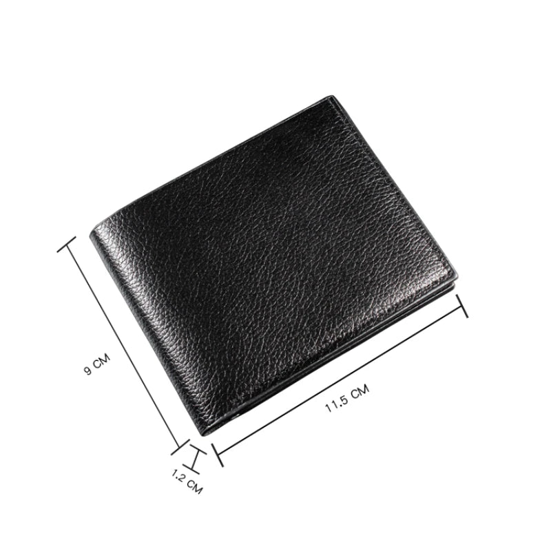 Men's Wallet Genuine Leather Men Wallets Premium Product Real Cowhide Wallets for Man Short Black Walet Portefeuille Homme