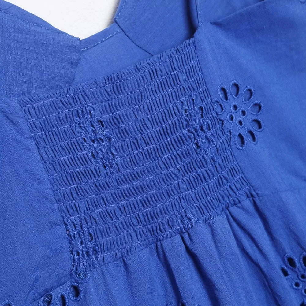 Women's Stitch Slim Short Dress V-neck Strap Sleeveless Hollow Embroidered Zipper Stacked Backless Summer New Sexy Dress