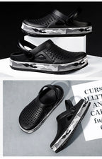 Slippers for men in summer, wearing breathable sandals outside the head, outdoor cooldown, anti slip beach, straight drag