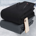 Men Winter Warm Pant Thicken Waterproof Down Cotton Lined Casual Sport Pants Joggers Trousers Cotton-padded Solid Lace-up Pant