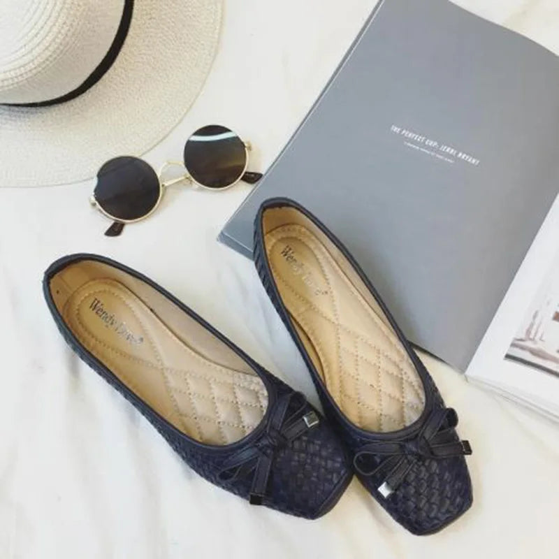 Fashion Flats for Women Boat Shoes Women Flats Elegant Office Ladies Shoes Soft Comfortable Big Size 41 A2272