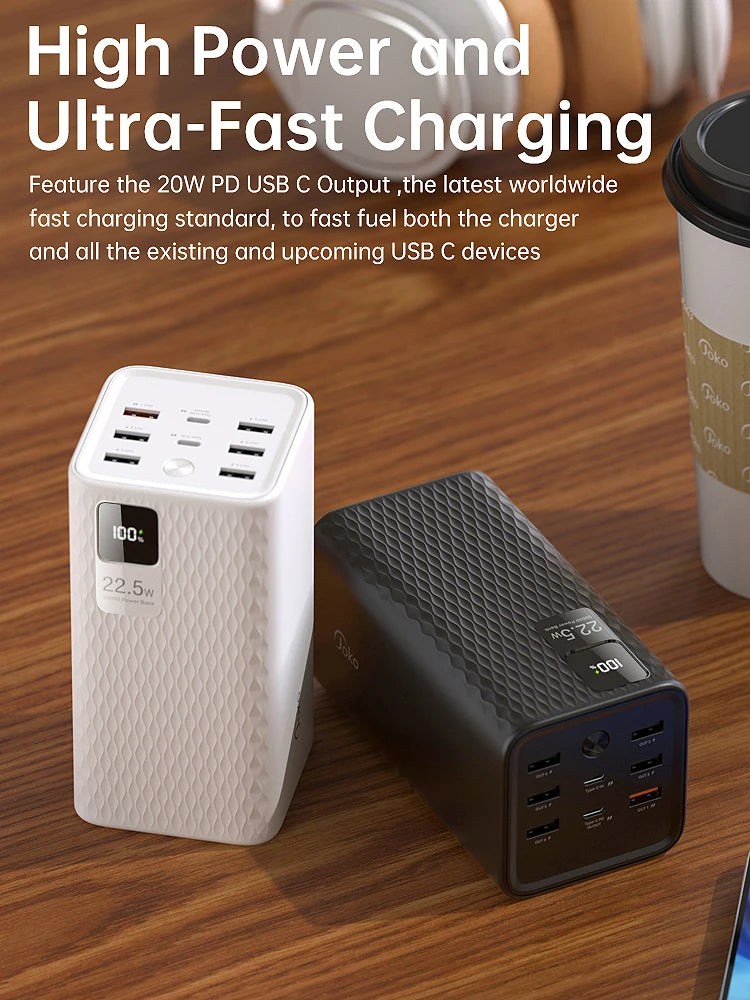 Power Bank 30000mAh With 20W PD 22.5W QC Quick Charging Powerbank Support FCP AFC  VOOC 22.5 Portable PoverBank 20000mAh