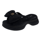 Women Slippers 2024 New Summer Casual Shoes Versatile Thick Sole Sandals Women Outwear Bow Beach Slippers Sexy Slides Women