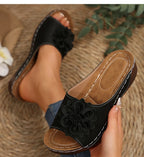 Women's Sandals Wedges Heels Sandals Summer 2025 Platform Sandalias Mujer Soft Heeled Slippers Summer Shoes Woman Footwear Women