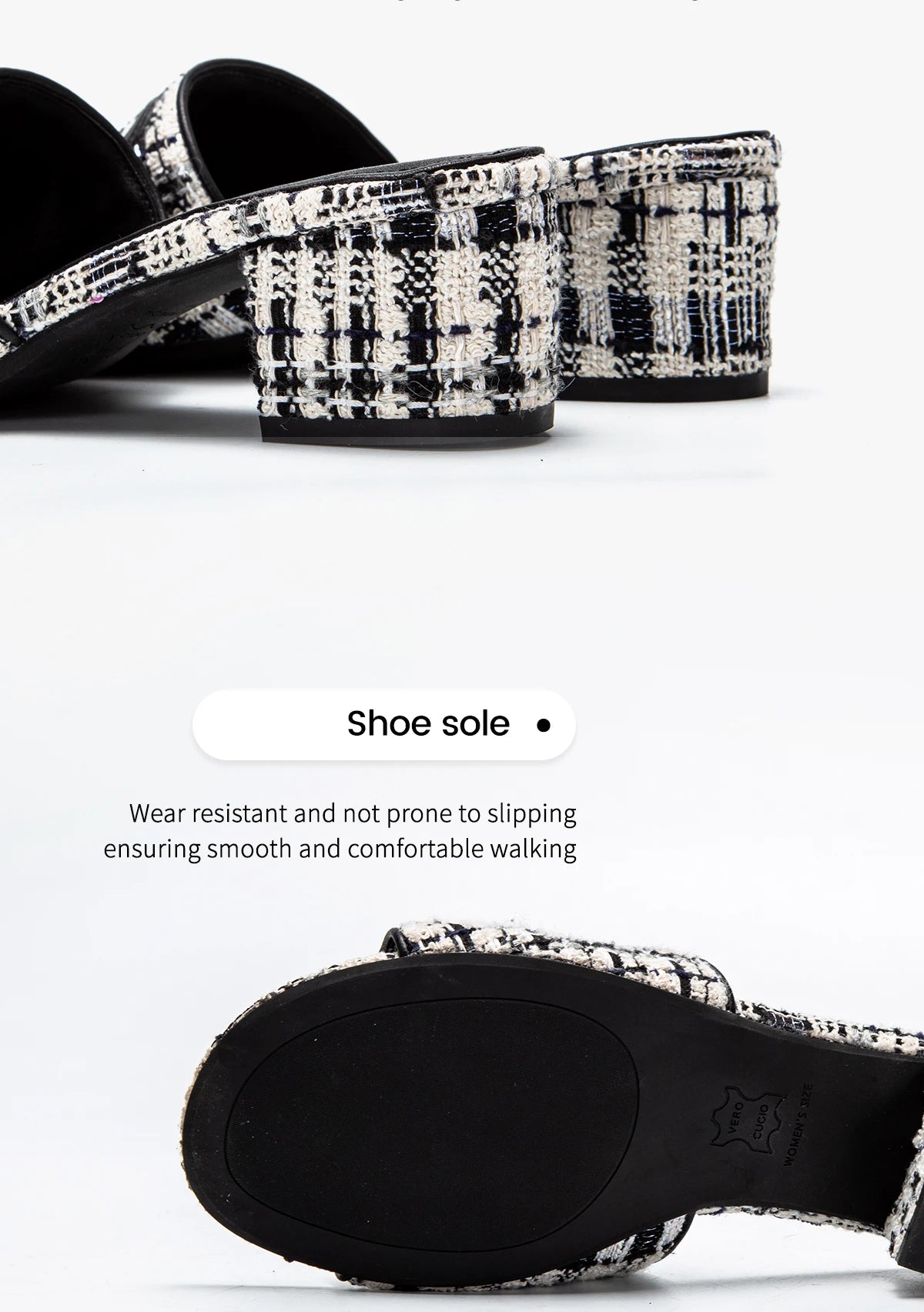 Women's Slippers 2024 New Brand Fabric Low Heel Sandals Outdoor Business Commuter Women's Shoes