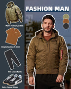 Men's winter jacket is very stylish waterproof and windproof, thickened with padded