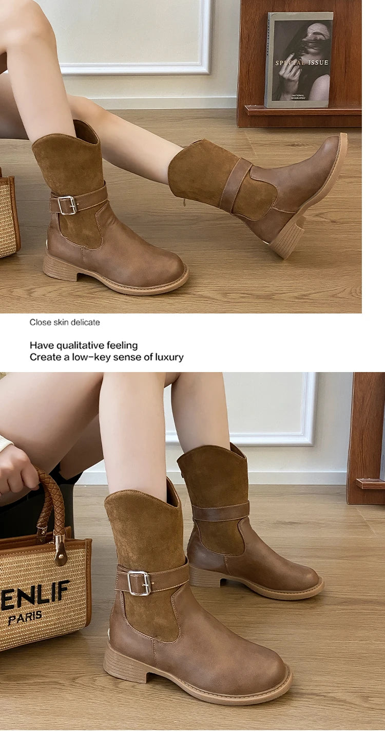 2026 New High Heels Women Boots Winter Punk Gothic Women’s Boots Fashion Elegant Retro Pumps Designer Woman Boots Fashion 42