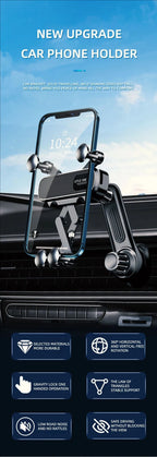 Car Mobile  Phone Holder For Audi A4L 2017-2019 Q5L 2018-2020 7" Screen Fixed Base Wireless Charging Phone Mount Car Accessories