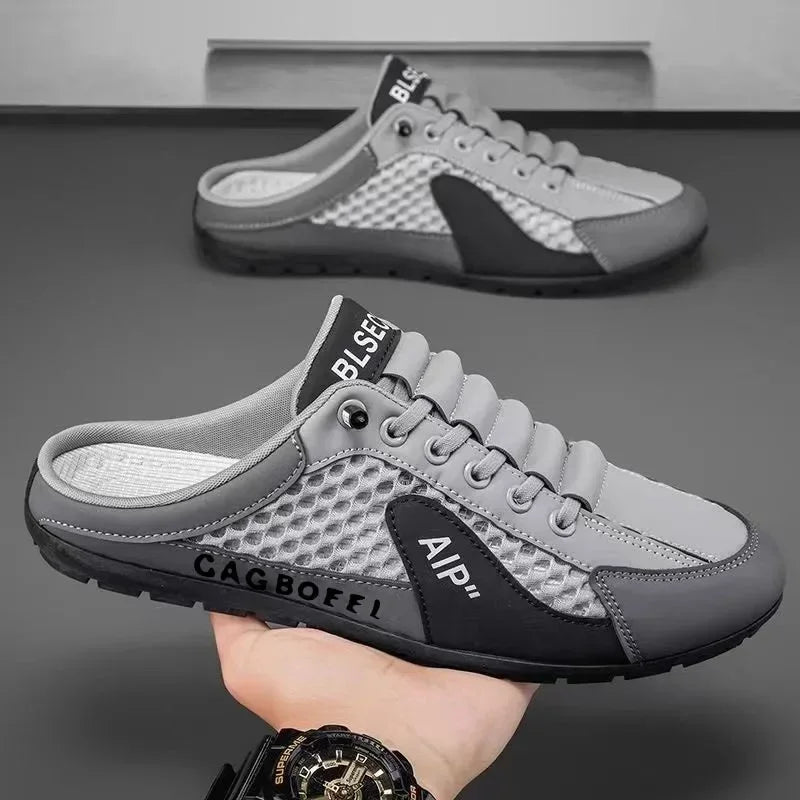 Summer Men's Half Slippers Trendy New Casual Shoe Light Walking Flats for Men Non Slip Sneaker Hot Sale Man Shoes Zapatos Hombre