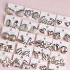 10Pairs/Lot Fashionable Women's Stainless Steel Earrings, Daily Jewelry Accessories Gifted To Friends, Randomly Shipped