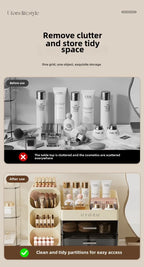 Cosmetics Storage Box Household Dressing Table Advanced Sense Large Capacity Lipstick Skin Care Compartment Shelf