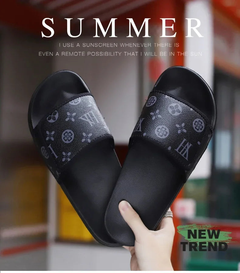 Slides Shoes for Men 2024 Slippers House Man Comfortable Men's Sandal Living Room Slippers Walk Around Home Flip Flop Slipper