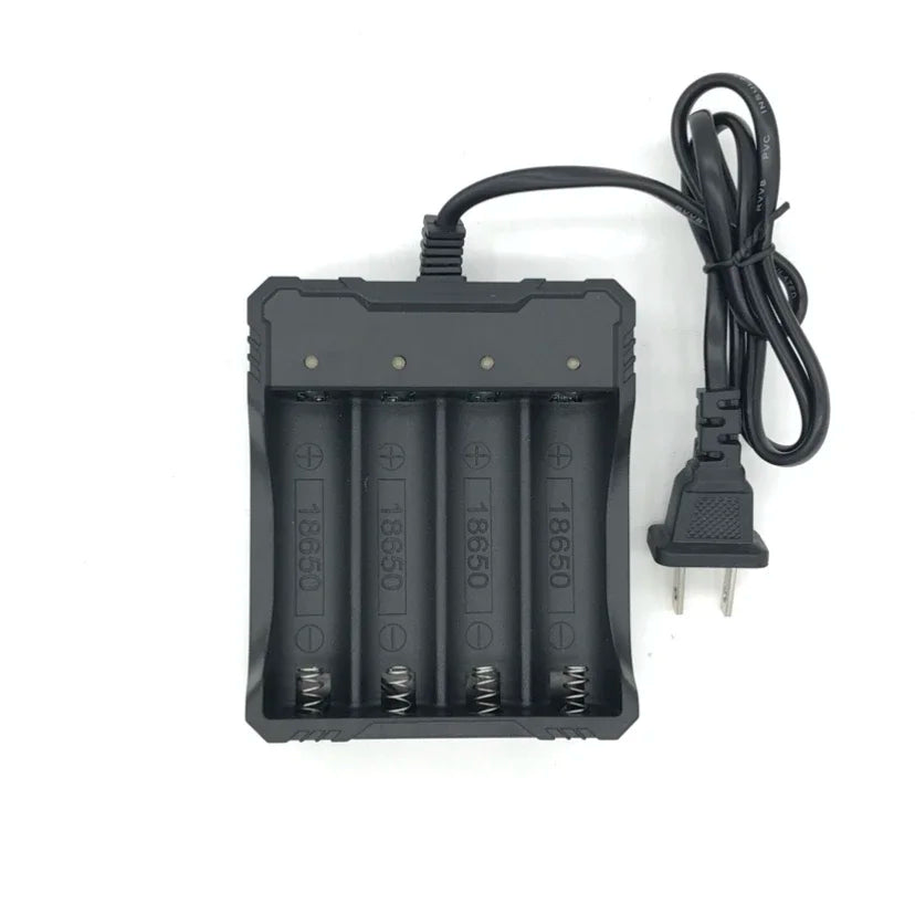 For 18650 Battery Charger 4 Chargers 4 Slot Wire Charger Intelligent Fast Charging for 18650 Li-Ion Battery Flashlight Battery