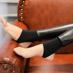 Winter Warmth Essentials Fleece Leggings High Waist Faux Leather Pants Women's Thermal Lined Footed Stirrup Tights Cold Climate