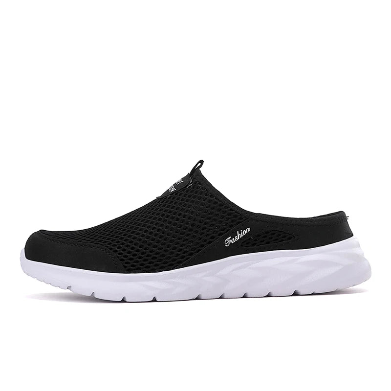 39-47 Men Half Slippers Anti-slip Men's Casual Shoes Lightweight Male Flat Slippers Breathable Fashion Slip on Flats Outdoor