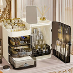 Makeup Storage Box And Light Beige Care Product Storage Box, A High-capacity Cosmetic Storage Solution. Cosmetic Storage