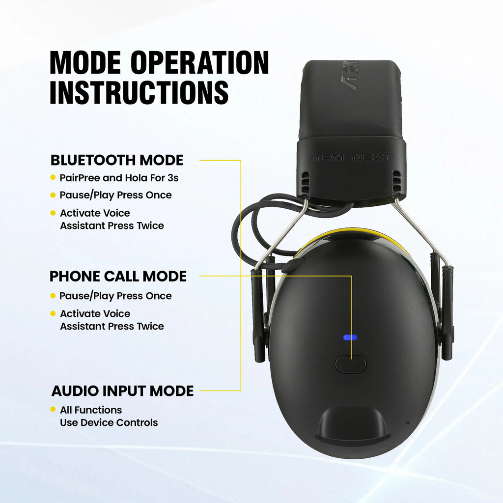 Electronic Headphone 5.0 Bluetooth Earmuffs Hearing Protection Headphones for Music Safety Noise Reduction shooting earmuffs