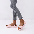 Women's Sandals Woman Peep Toe Sandals Female Elegant Flat Shoes 2024  Ballet Flats Plus Size 42 43 Shoes Woman Orange White