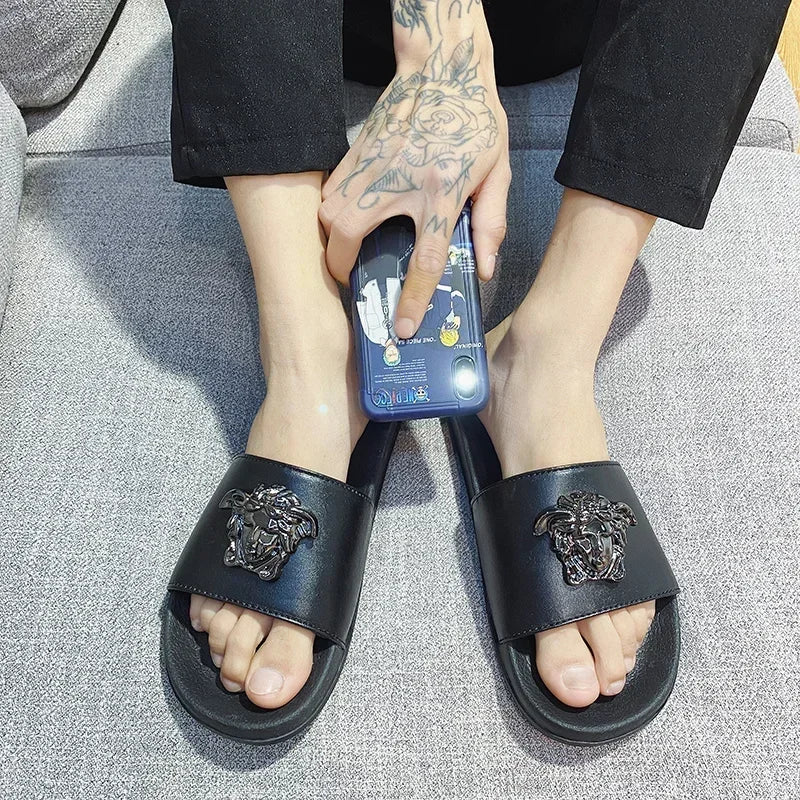 Slippers for Men Ultra Soft Slides Sandals Men Casual Summer Brand Non-slip Wear-resistant Indoor Outdoor Man Summer Slippers