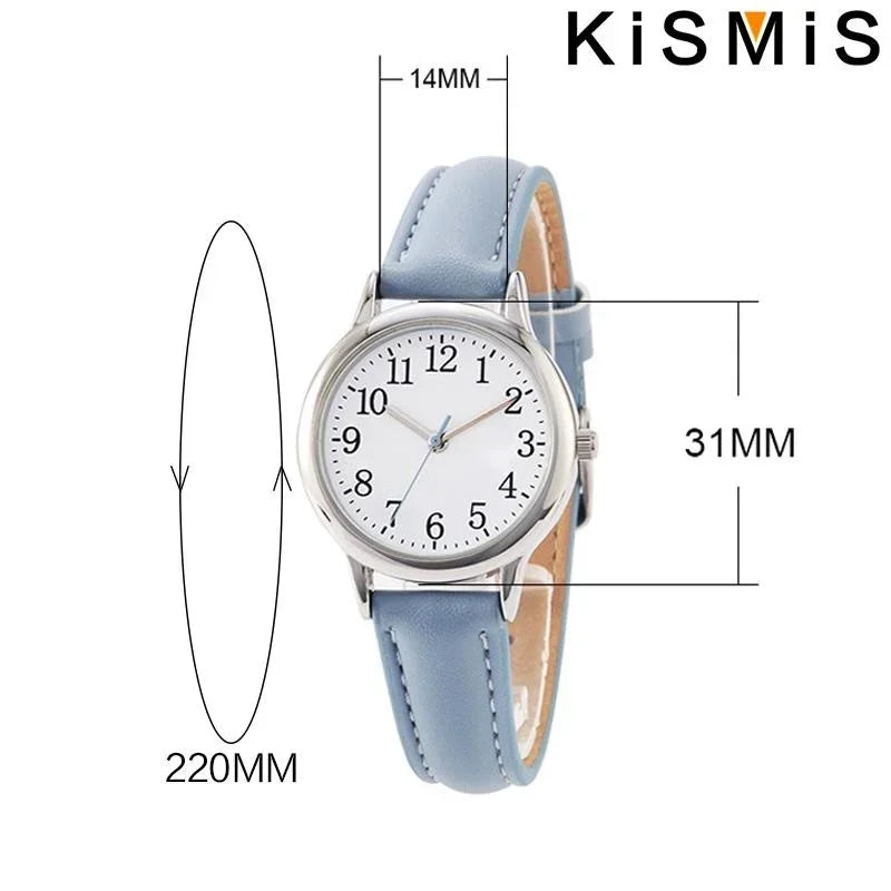 Women's Quartz Watch Simple Dial PU Leather Strap Elegant Timepiece for Daily Casual and Business Wear