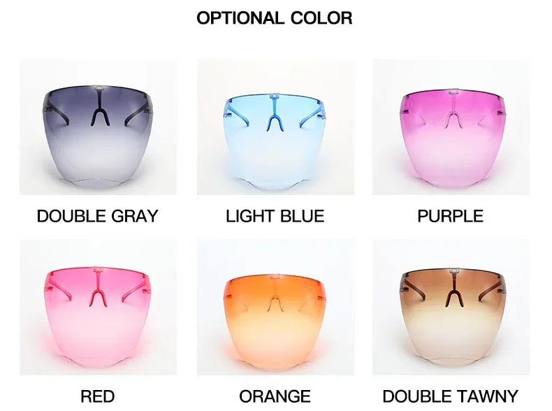 Full Face Sunglasses Mask Women Men Protective Faceshield Glasses Goggles Covered Spherical Lens Anti-Spray Cycling Sunglasses