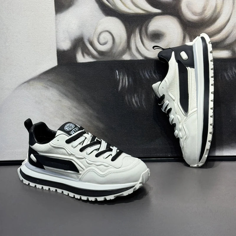 Men's Sneakers Shoes for Men Platform Sports Shoes Sports and Leisure Casual Sneaker Non-slip Fashion Wear-resistant Loafers