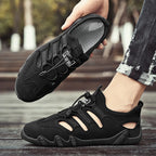 Men's Summer Sandals, Breathable and Comfortable, Cut Out Slip-On Driving Shoes, Walking Shoes, River Tracing Shoes, Wading Shoes, Beach Shoes, Suitable for Outdoor Use