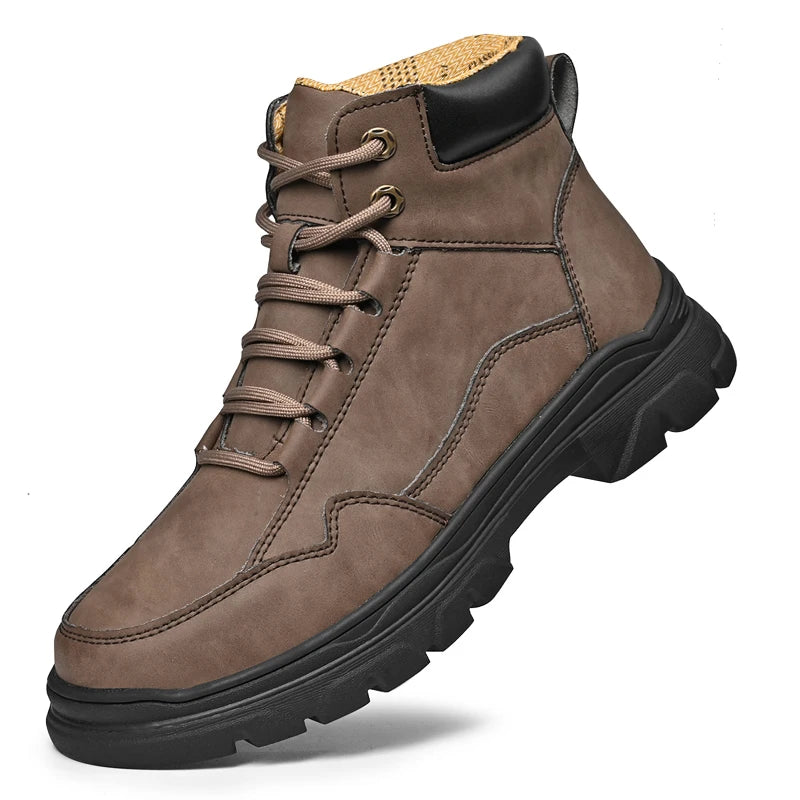 Men's high top shoes for autumn and winter, comfortable and simple design, daily office and outdoor travel shoes