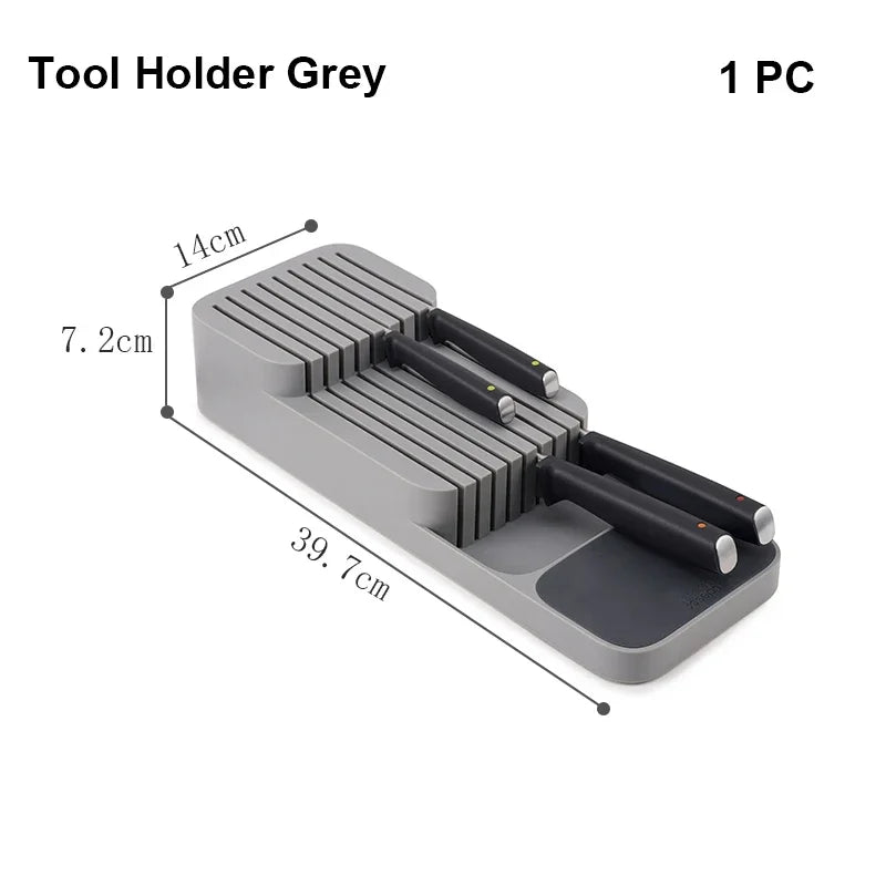 Kitchen Drawer Knife And Fork Partition Storage Box Tray Tableware Spoon Box Soup Spoon Chopsticks Separation Household Shelving