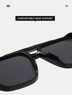 New Retro Double Bridge Square Sunglasses For Women Men Fashion Luxury Design Rivets Sun Glasses Trending Shades UV400 Eyeglasse