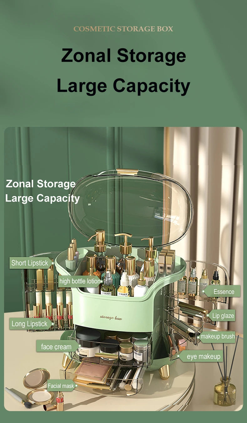 Cosmetics Storage Box Makeup Display Shelf Desktop Dressing Table Jewelry Organizer Box Bathroom Lipstick Skin Care Product Rack