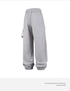 Men's outfit pants are versatile, trendy, loose, straight-leg outdoor work pants and trendy brand tight-fitting windbreakers