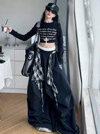 Pants Two Pieces Set Grid Trousers Tops Suits Casual Daily Childrens Clothes 2025 New Fashionable Children Autumn Clothing Girls