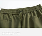Men's sportswear pants are simple, versatile, retro and fashionable with large pleated pockets for outdoor work