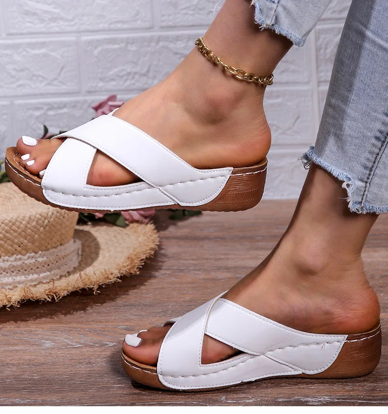 Women's Sandals 2025 Summer Shoes Women Heels Sandals Casual Indoor Outdoor Women Slippers Summer Sandals Heeled Sandalias Mujer