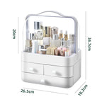 1pc Cosmetics Receiving Box Dust-Proof Desktop Makeup Organizer with Drawer for Skin Care Products Household Storage Box Shelf