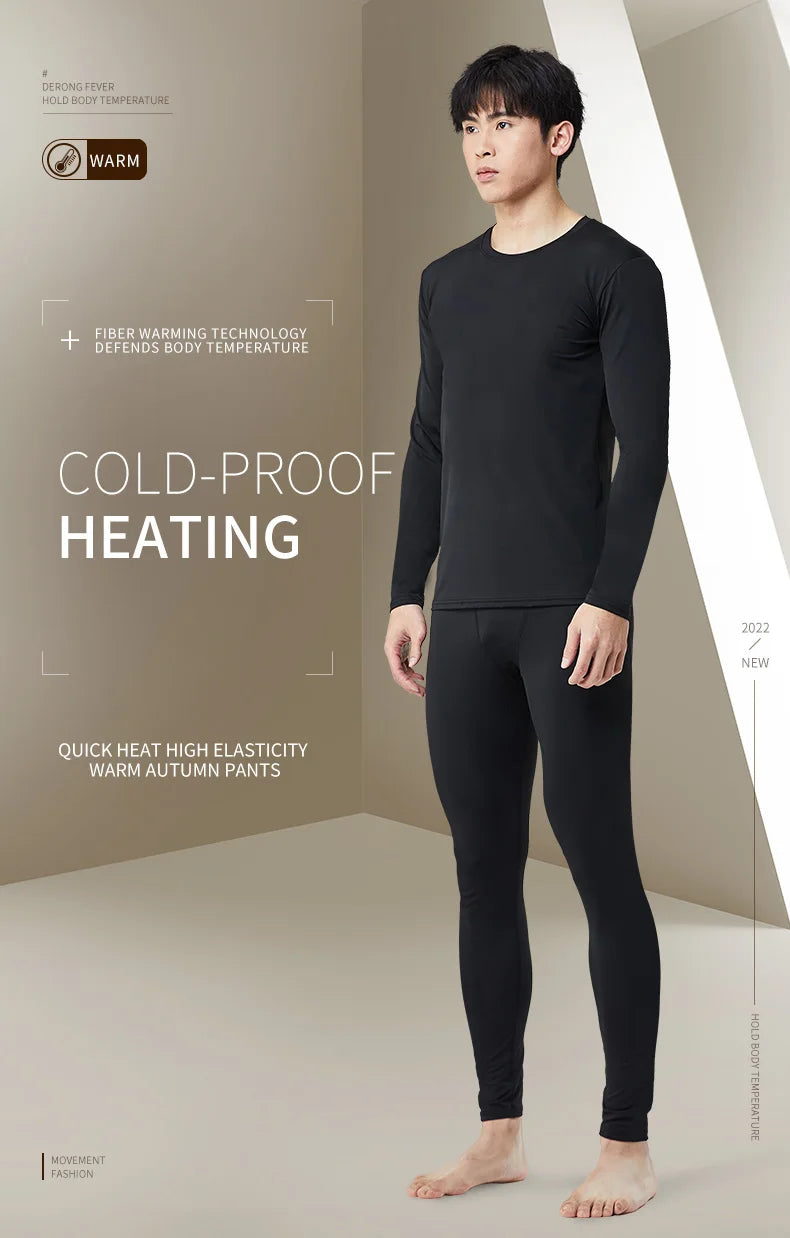 Warm Pants For Men With Plush And Thickened Autumn And Winter High Elasticity, Tight Fitting Sports Bottoms And Slim Fitting Pan