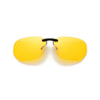 Square Clip On Sunglasses Women Polarized Black Lens UV400 Night Vision Driving Men Goggles Clips Anti Glare Vintage Glasses