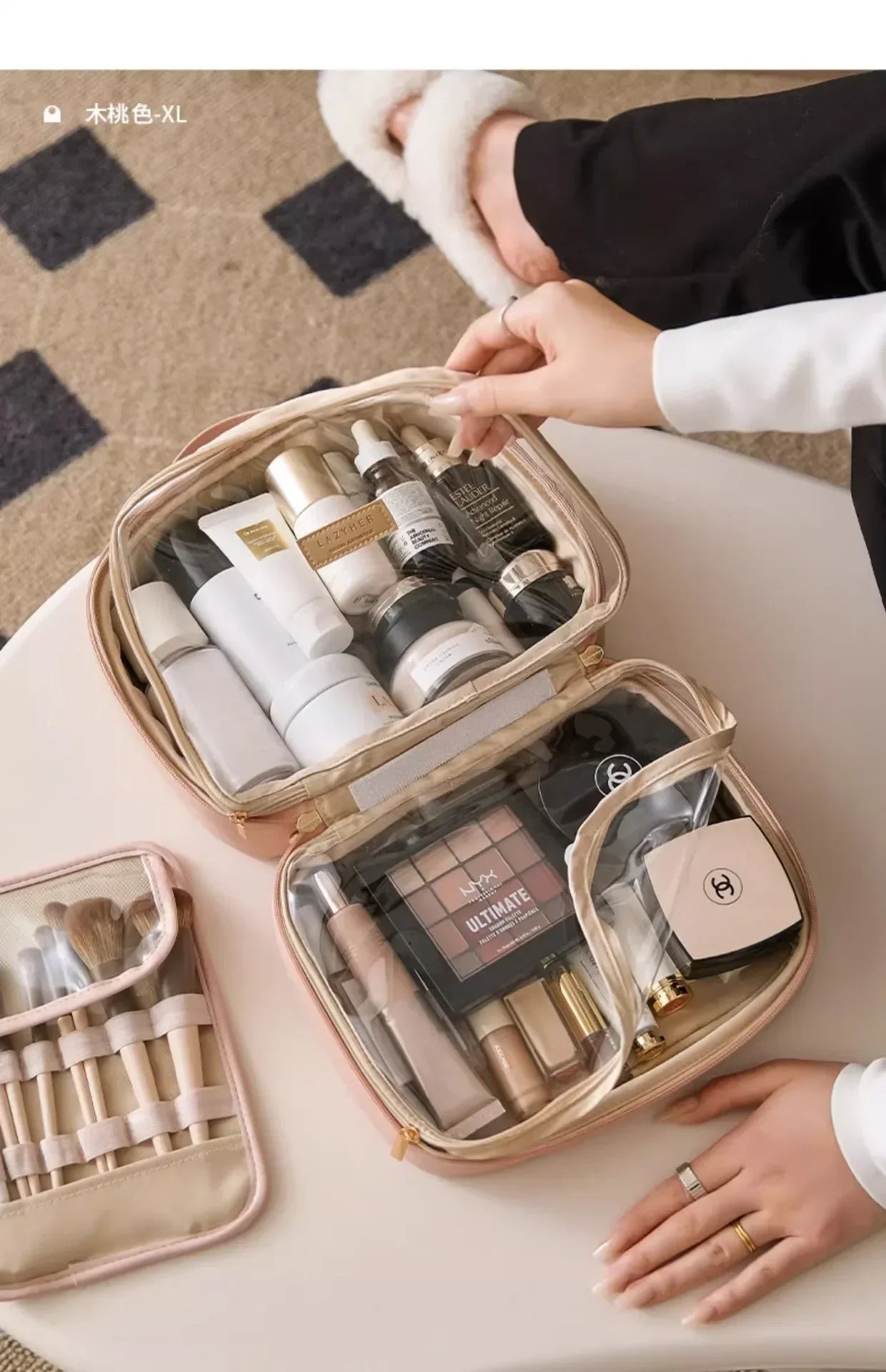 Cosmetic bag  new high-end exquisite portable travel portable toiletry bag large capacity cosmetics storage bag women handbags