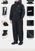 Winter Motorcycle Riding Coldproof Clothing Winter Fashion Waist Designwarm Cotton Jumpsuit,thickened Waterproof Snowmobile Suit