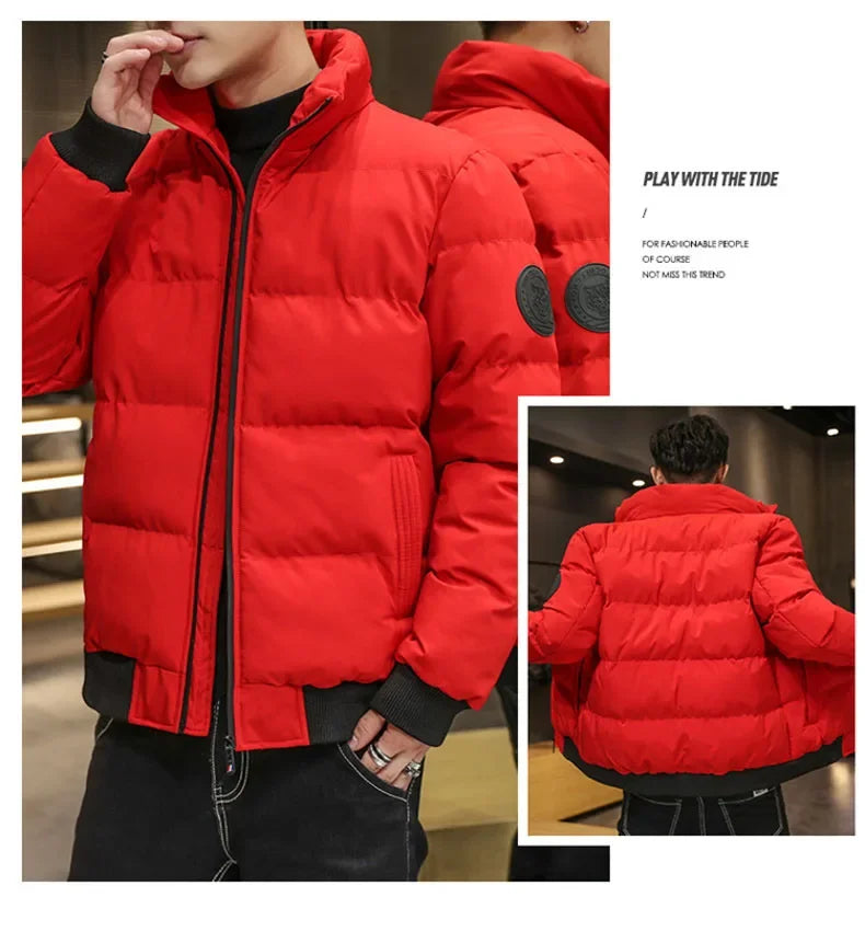 Winter Man Jackets Cotton-padded Parkas Puffer Jacket Men Warm Coats Thick Fashion Casual Outwear Streetwear Men's Clothing Top