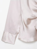 Women Satin Knot Shirt Autumn Women's Long Sleeves Women's Shirts Simple Female Button Shirts & Blouses