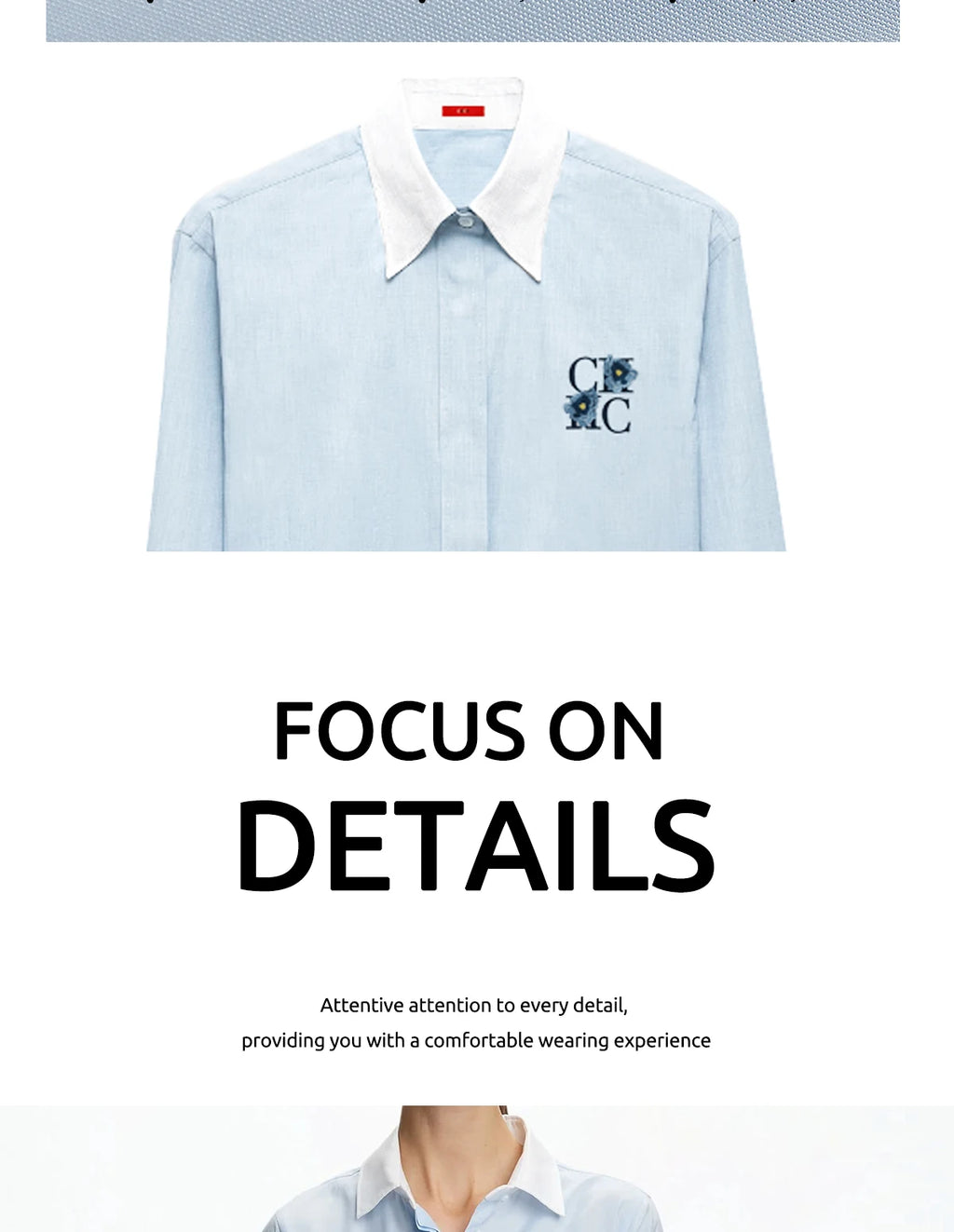 Simple New Women's Shirt Splicing Design Embroidery Flowers Elegant and Versatile Spring and Summer Striped Women's Tops